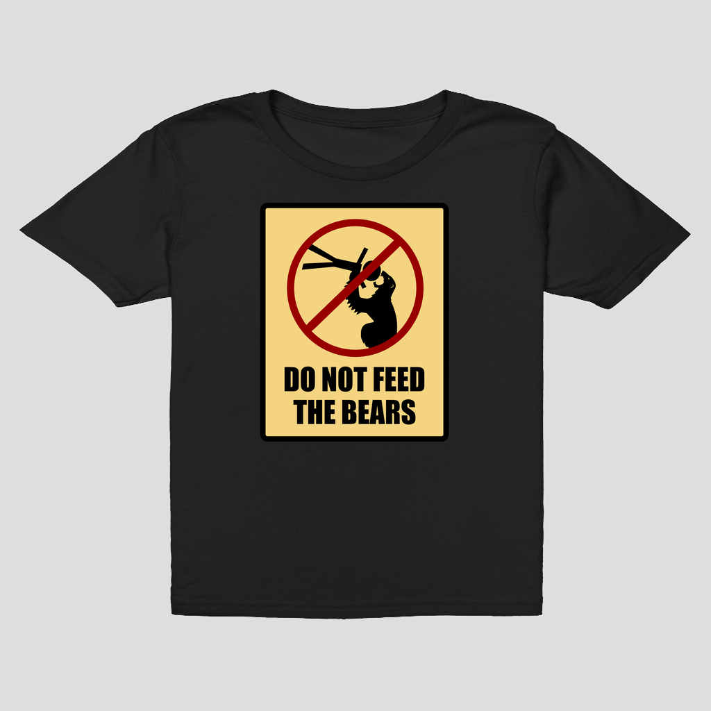 Do Not Feed the Bears T-shirt, Large, Black