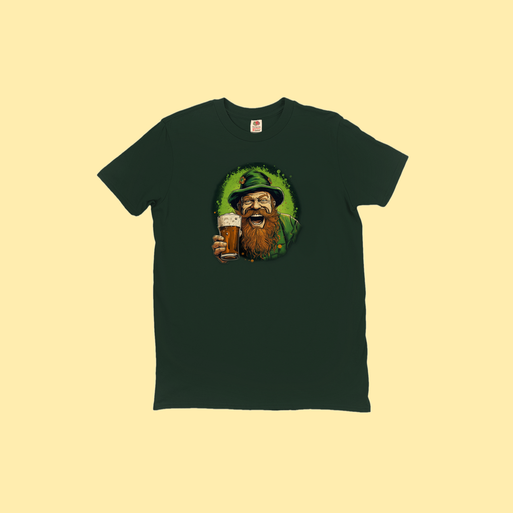 Beer Drinking Leprechaun T-Shirt (Men's)