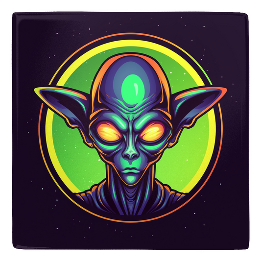 Alien Head Metal Magnets-4 pack-2x2 - 2
