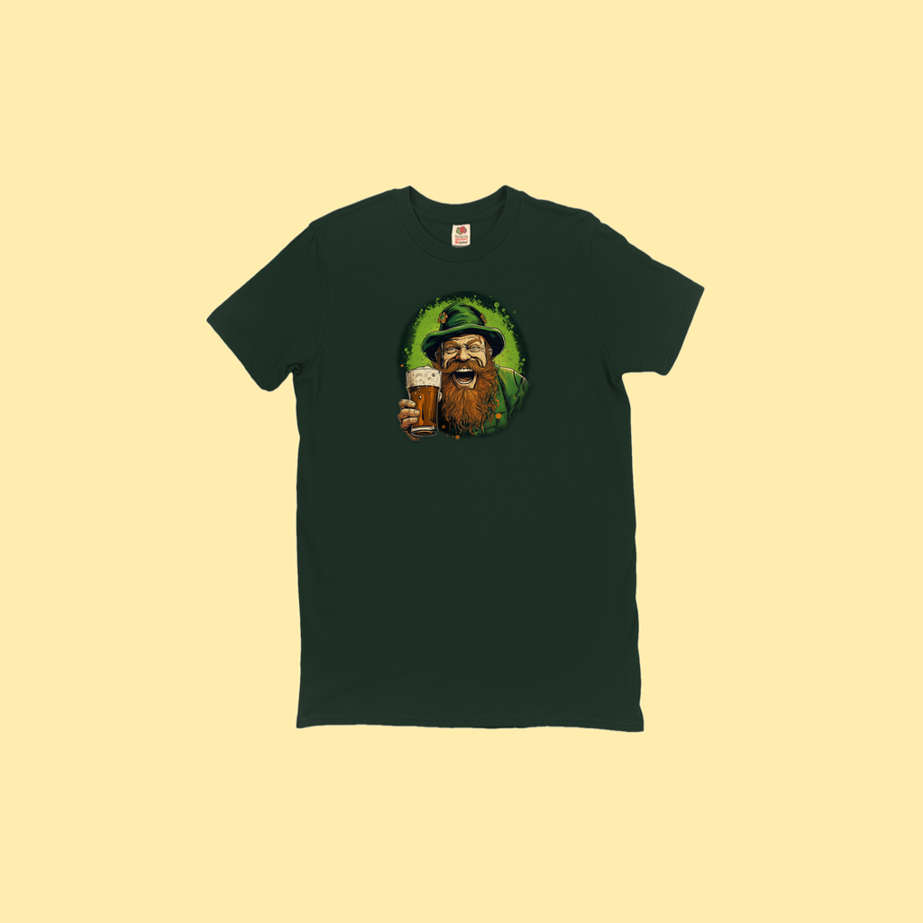 Beer Drinking Leprechaun T-Shirt (Men's)