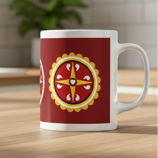 Pennsylvania Dutch/German Barn Star Jumbo Mug, Colorful, 20 oz.