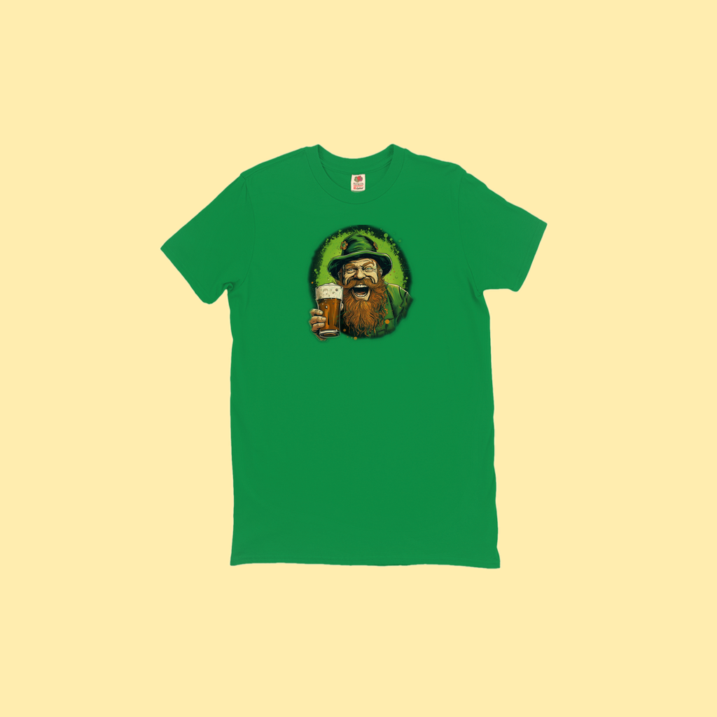 Beer Drinking Leprechaun T-Shirt (Men's)