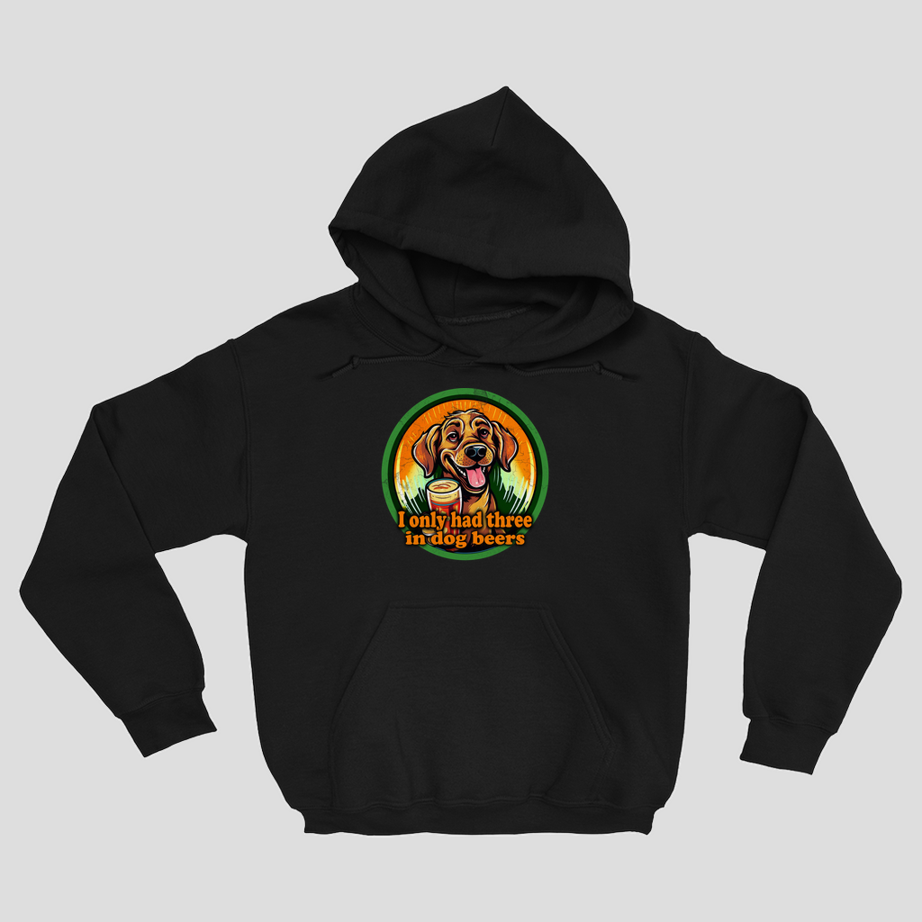 I've Only Had Three in Dog Beers Hoodie - Weathered (Women's)