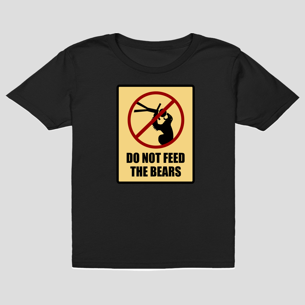 Do Not Feed the Bears T-shirt, Small, Black 