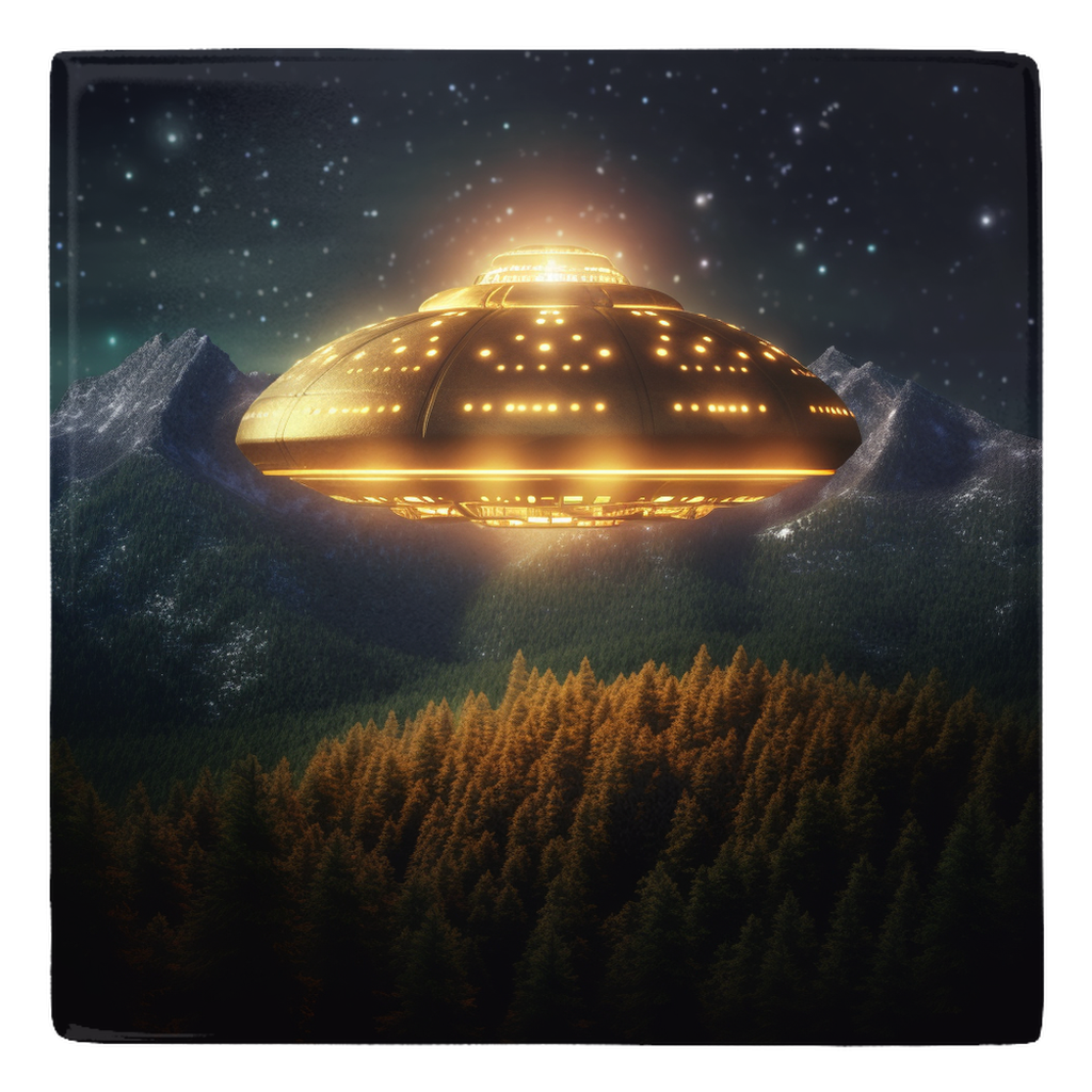 UFO Metal Magnets-4 pack-2 x 2in