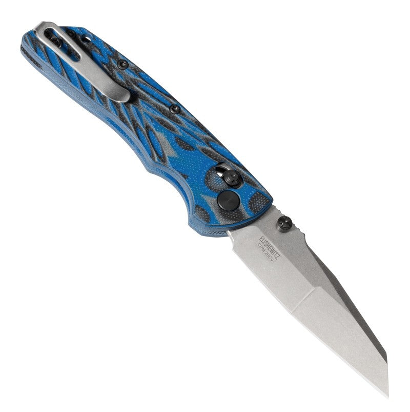 Hogue Deka Manual Folder: 3.25" Wharncliffe Blade Blue Lava