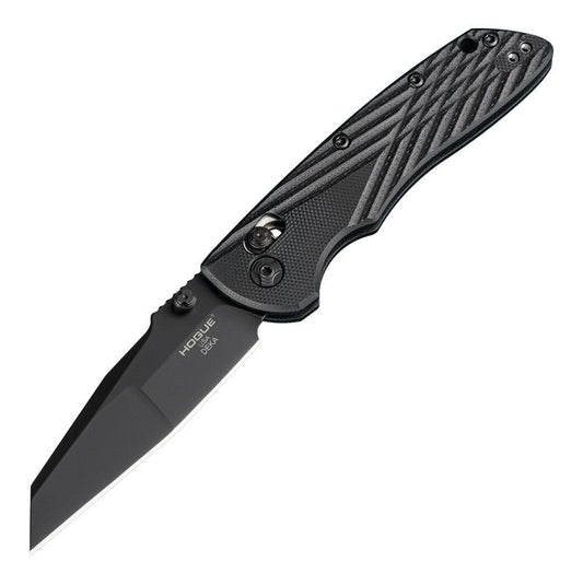 Hogue Deka Manual Folder: 3.25" Wharncliffe Blade - Black Cerakote Finish